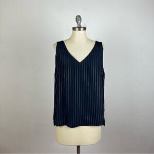 MELA PURDIE Blue Pin Stripe Tank Top Large